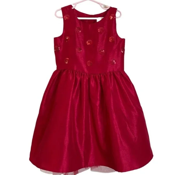 gymboree red holiday dress Special Occasions by Gymboree White short sleeve holiday dress with red/gold flowers. Size 8